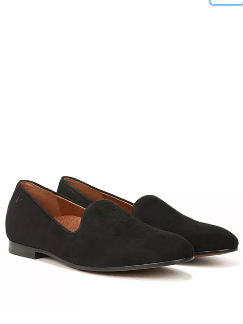 Vionic Willa Black Suede Loafers Removable Orthotics Slip On Shoes Size 6